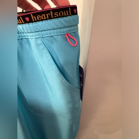 HeartSoul Heart Breaker Women’s scrub bottoms Turquoise Blue 2X 2XL Tall pants - Picture 9 of 12